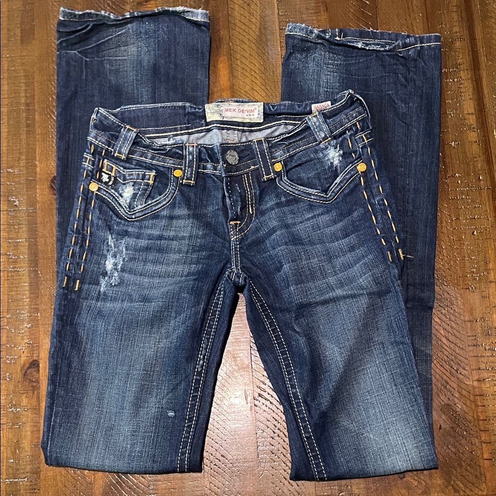Chic Dark Blue Boot Cut Jeans